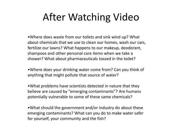PPT - After Watching Video PowerPoint Presentation, free download - ID ...