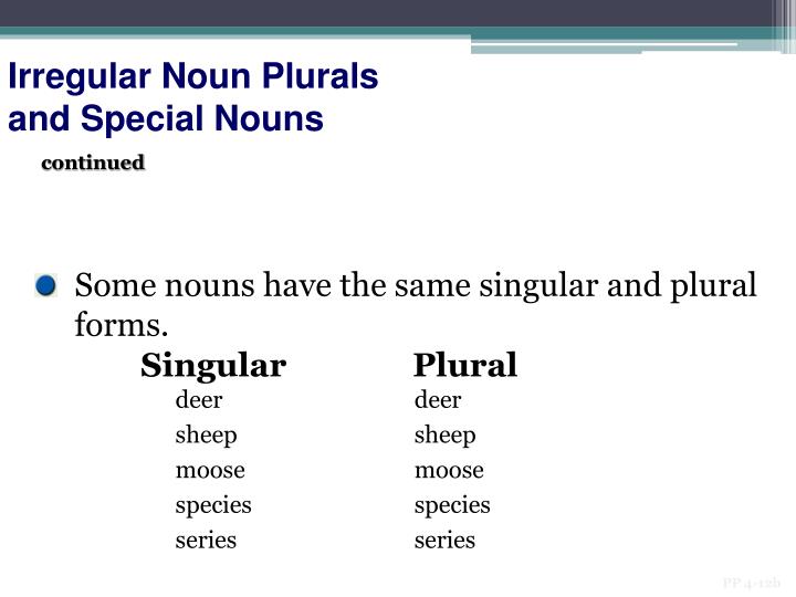 ppt regular and irregular plural nouns powerpoint presentation plural form of moose