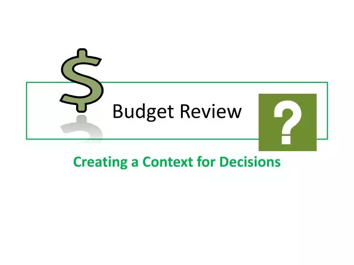 PPT Budget Review PowerPoint Presentation ID2456544