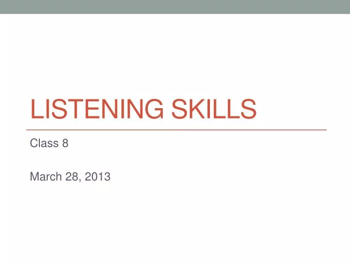 listening skills n.