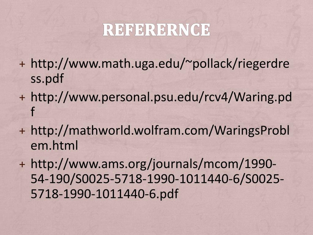 Waring's Problem -- from Wolfram MathWorld