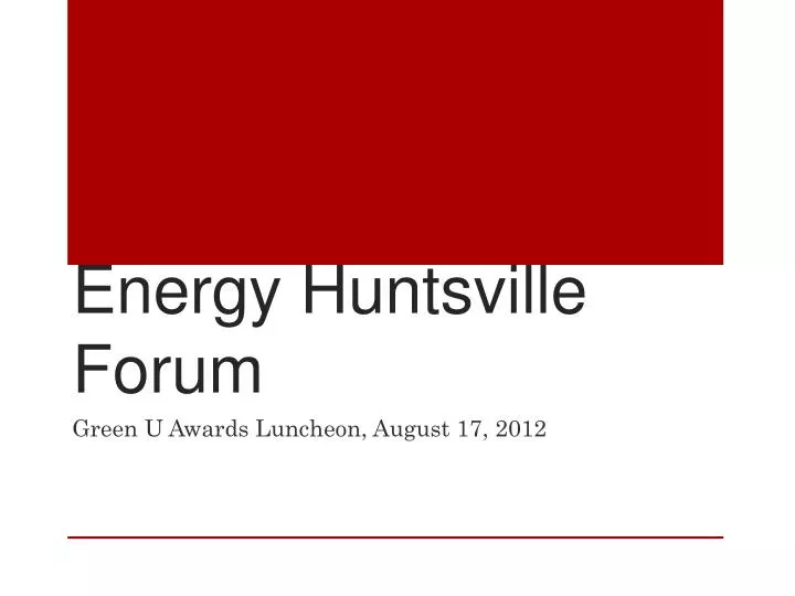 energy huntsville forum n.