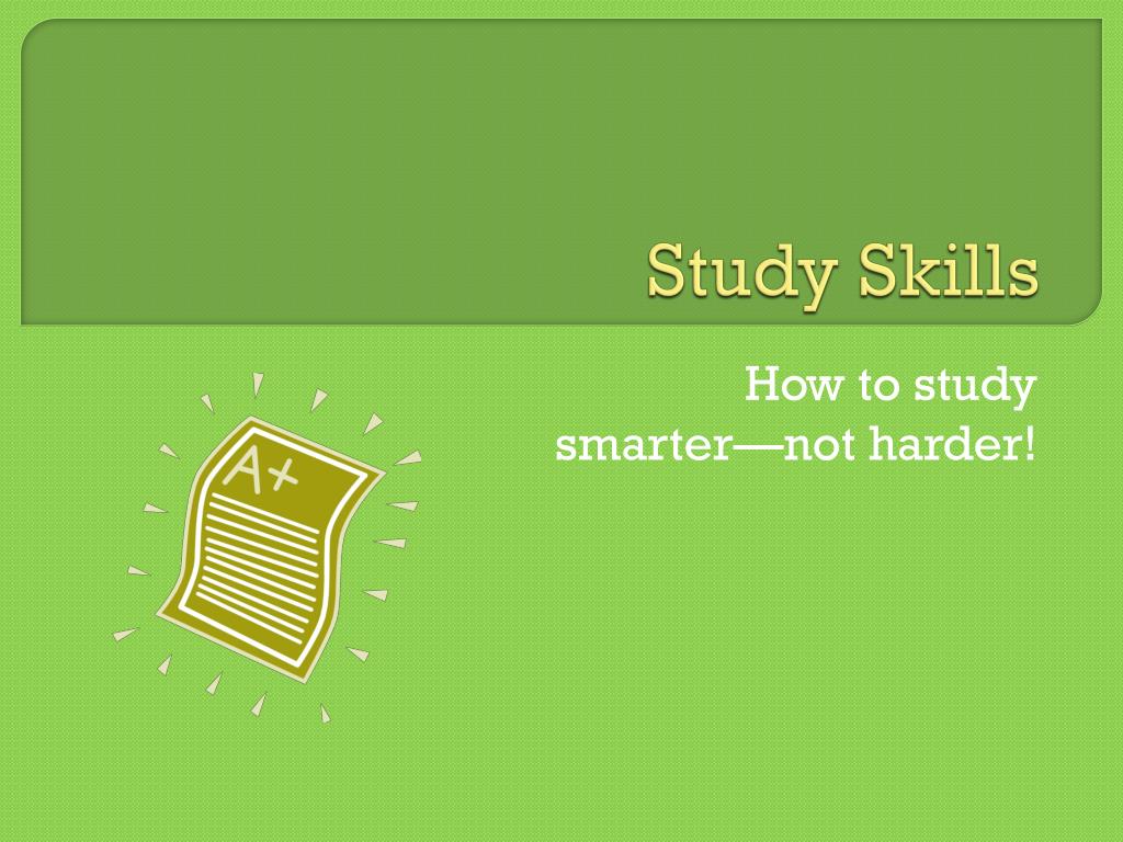 presentation on study skills