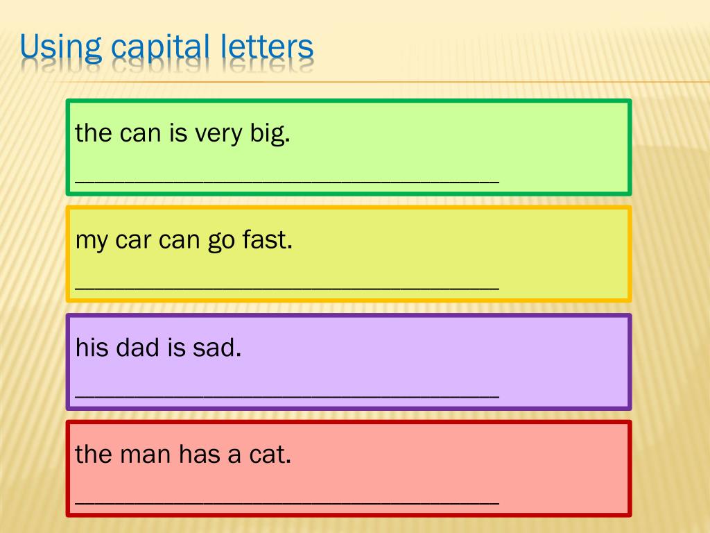 PPT - Sentences – Capital Letters – Full Stops – Sentence Construction
