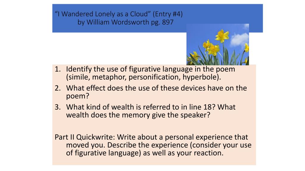 william wordsworth i wandered lonely as a cloud analysis william wordsworth i wandered lonely as a cloud analysis