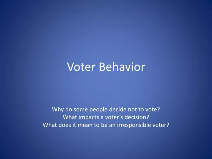 voter behavior n.