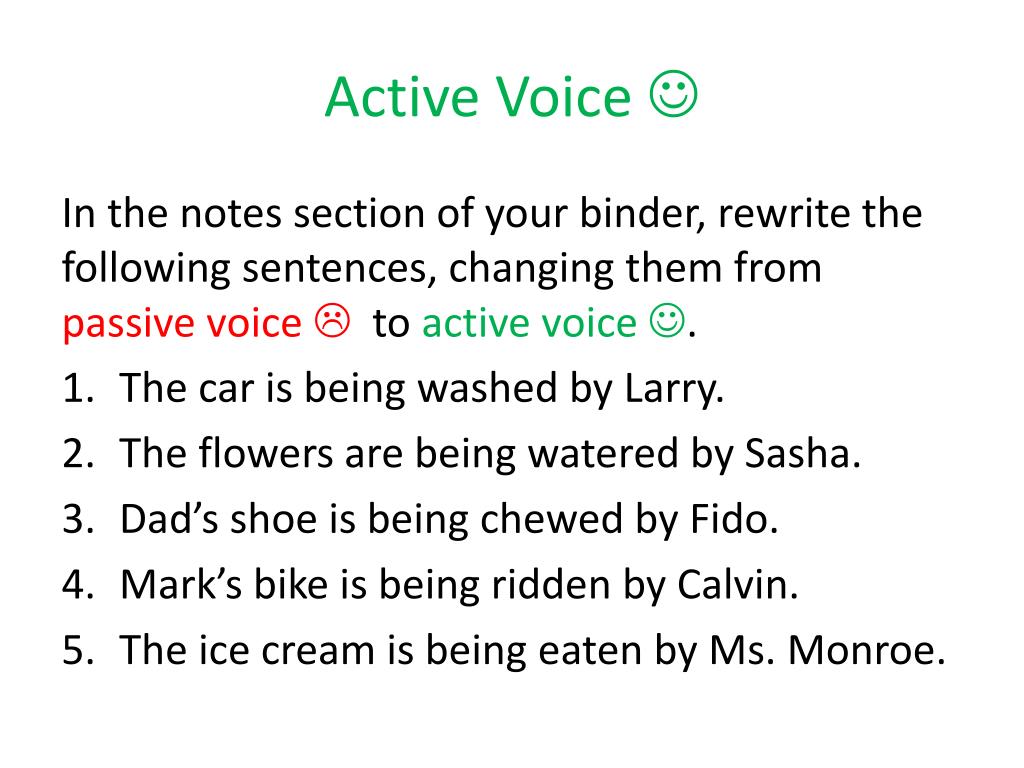 active voice meaning active voice meaning