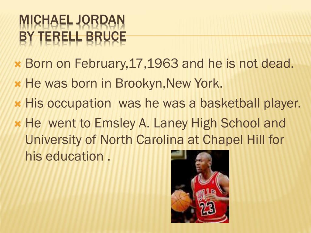 PPT - Michael Jordan by Terell Bruce PowerPoint Presentation, free download  - ID:2459949
