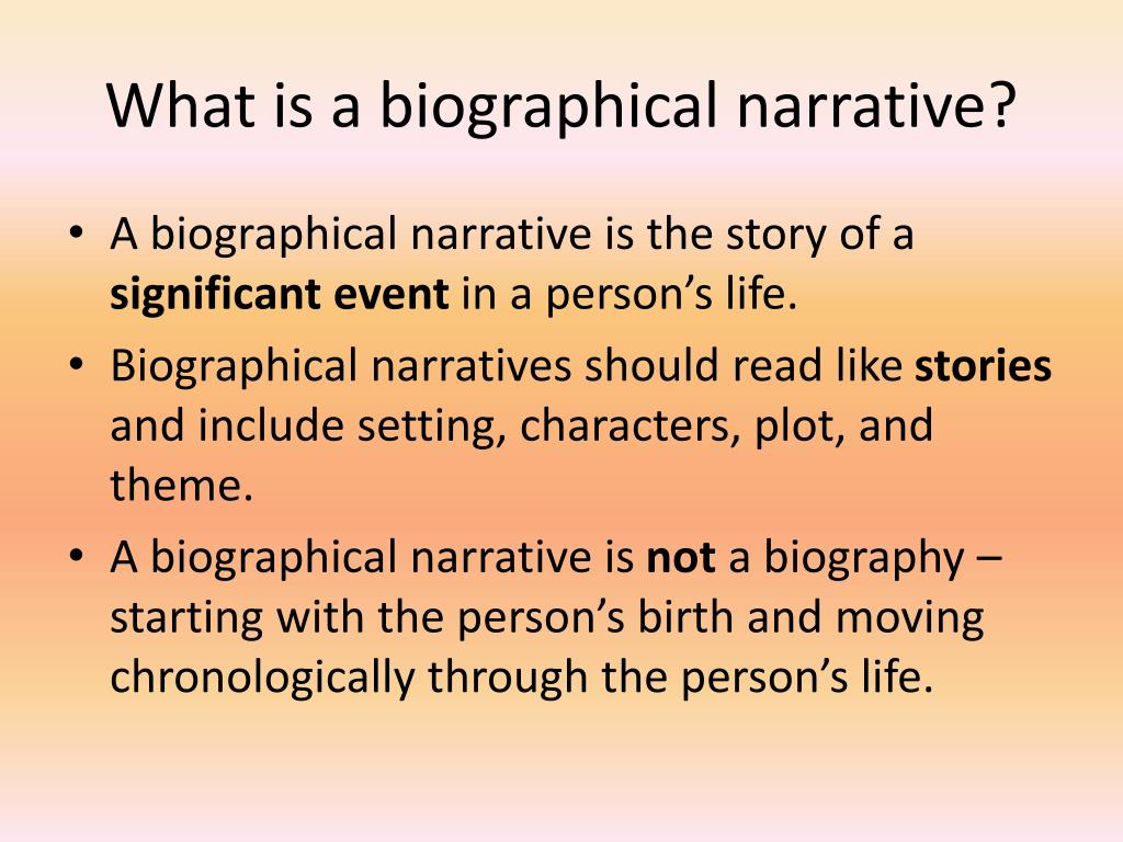 can a biography be a narrative