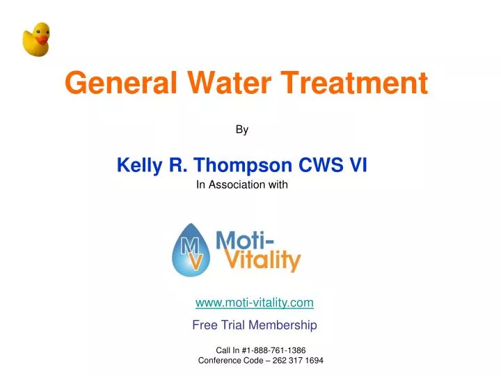 PPT General Water Treatment PowerPoint Presentation, free download