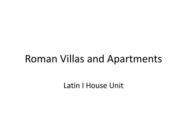 roman villas and apartments n.