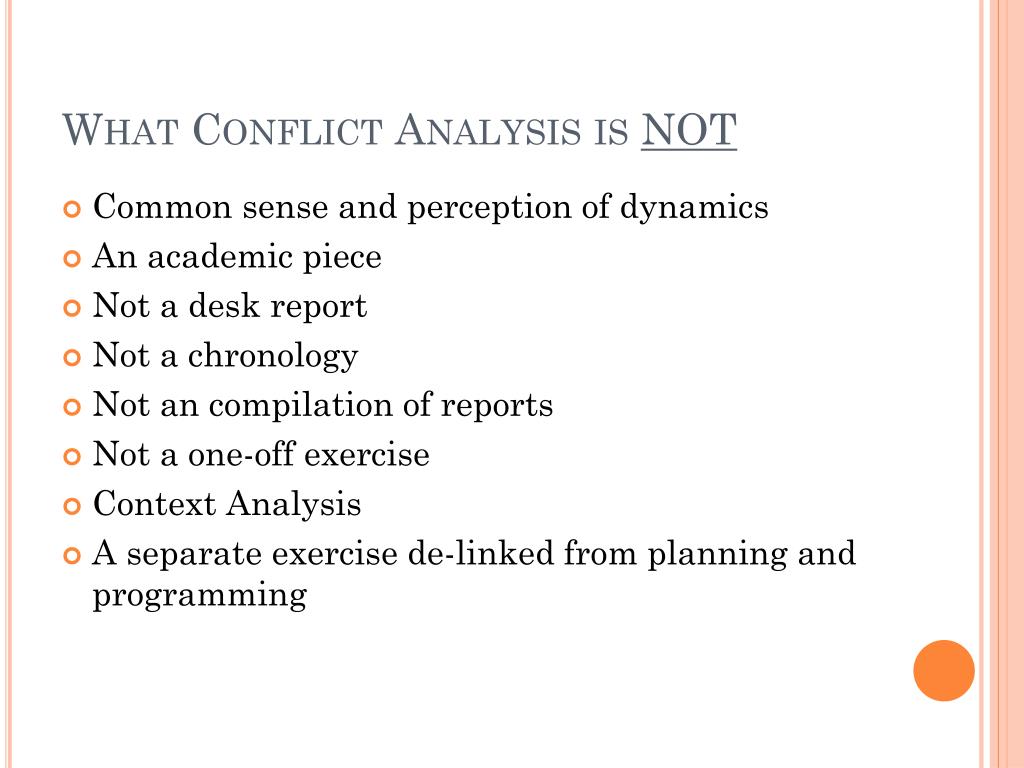 conflict analysis essay
