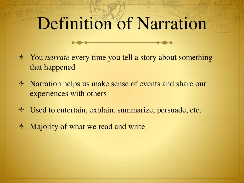 definition of speech narration