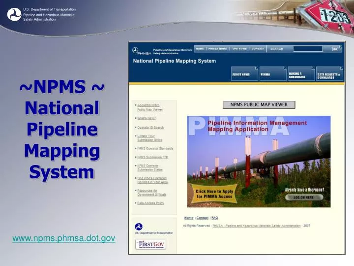 Ppt npms national pipeline mapping system powerpoint presentation