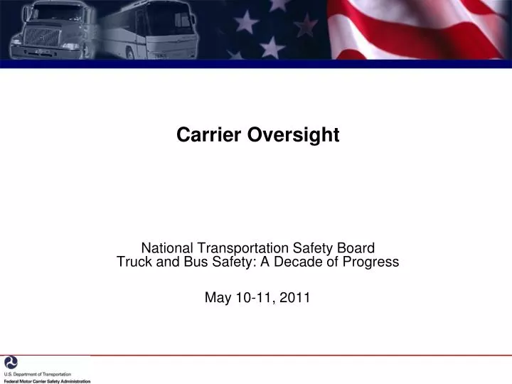 carrier oversight n.