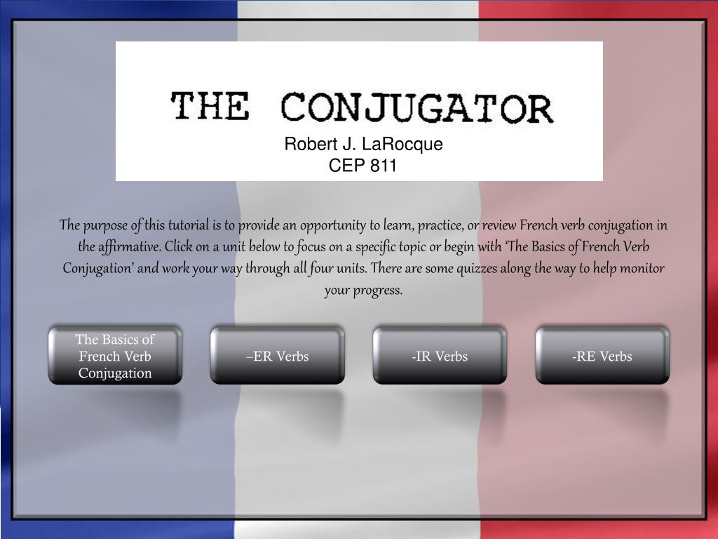 presentation conjugation in french