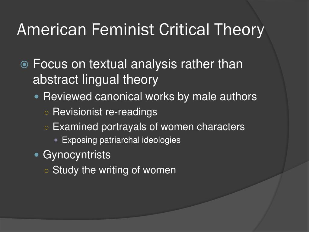 Feminist Critical Theory Examples