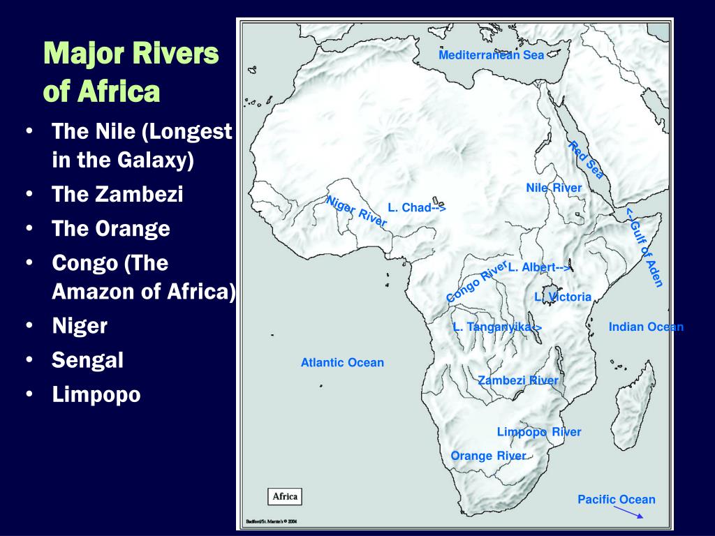 Major Rivers Of Africa L 