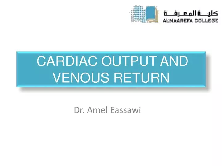 cardiac output and venous return n.