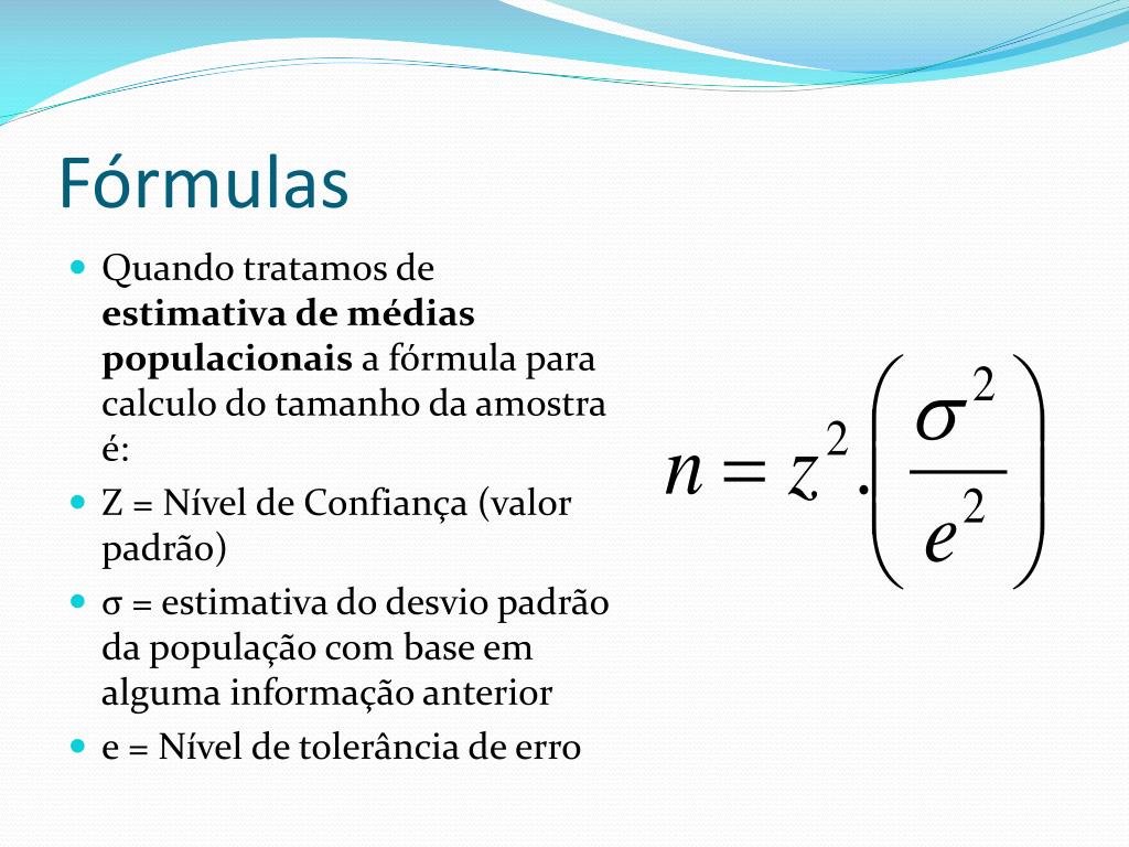 PPT - Calculo do Tamanho da Amostra PowerPoint Presentation, free download  - ID:2463756