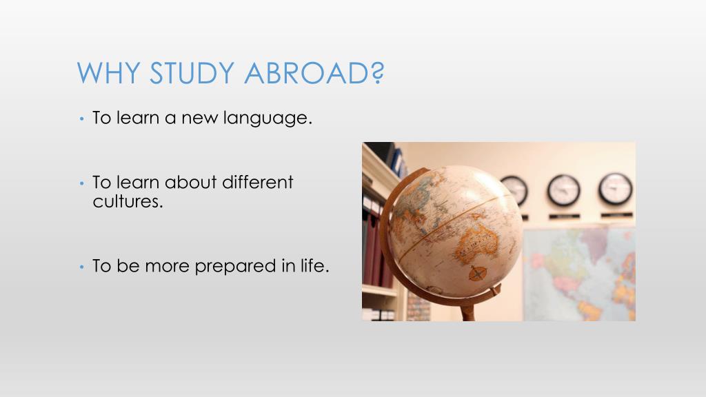 presentation about studying abroad