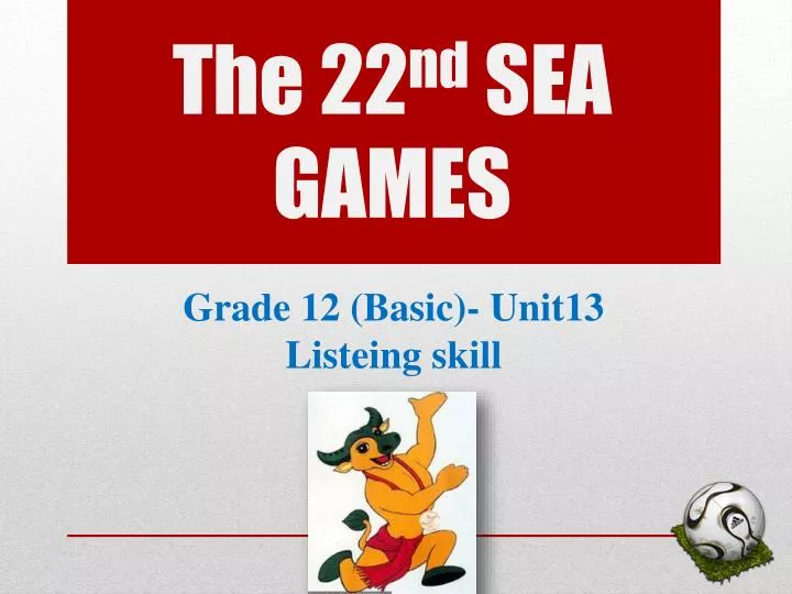 the 22 nd sea games n.