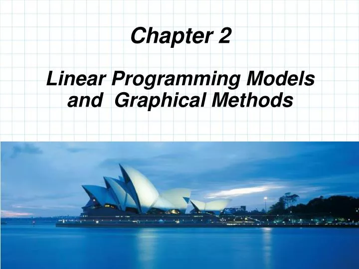 linear programming models and graphical methods n.