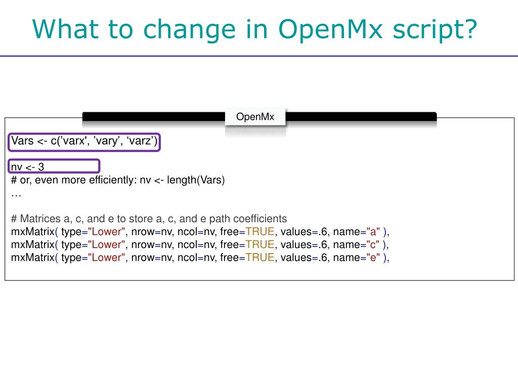 Openmx PPT - Introduction to Multivariate Genetic Analysis (2) Marleen de Moor ...