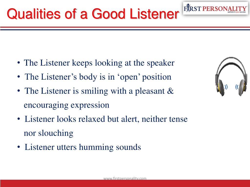 what are the characteristics of a good listener