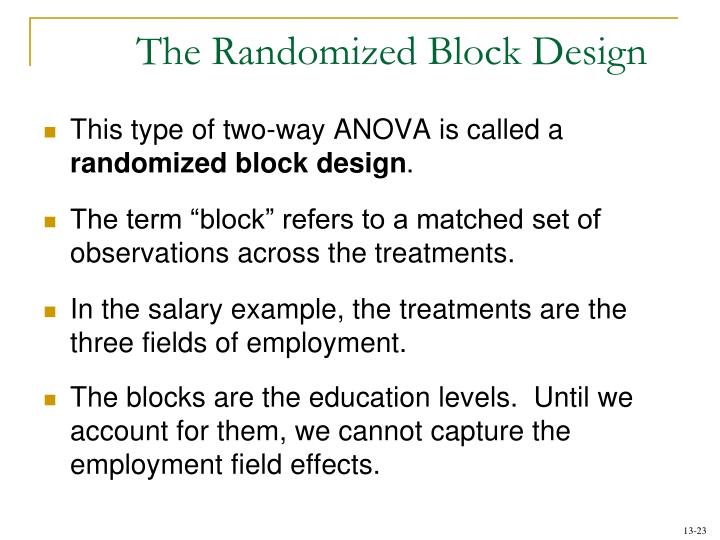 Randomized Block Design Statistics Definition