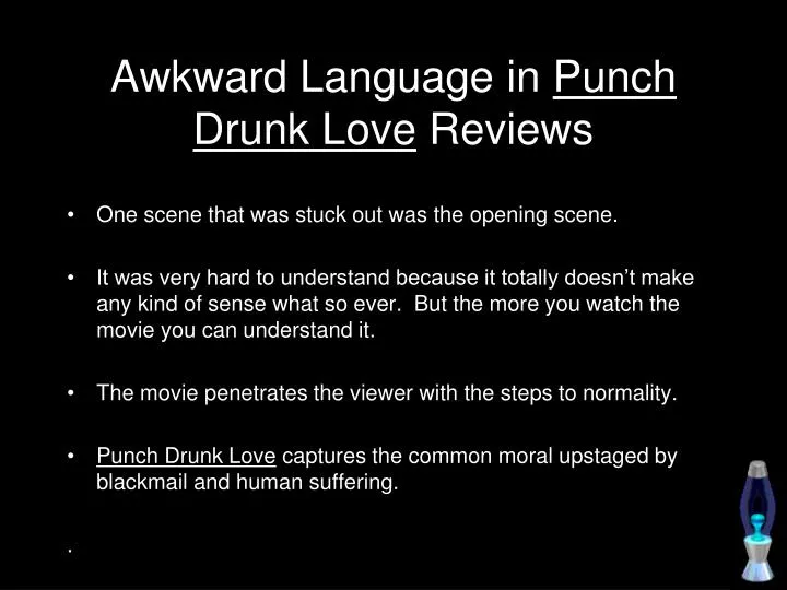 awkward language in punch drunk love reviews n.