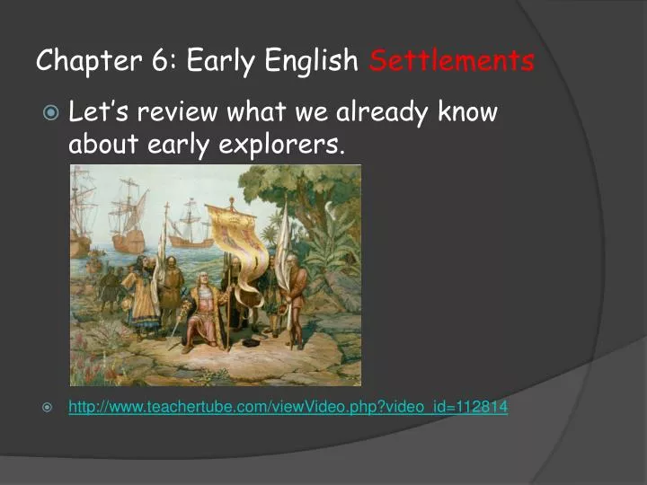 PPT - Chapter 6: Early English Settlements PowerPoint Presentation