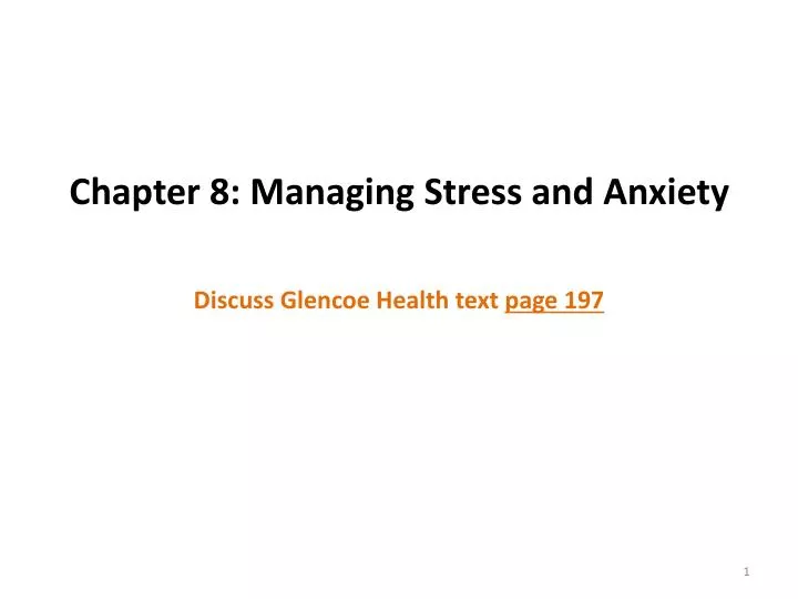 thesis statement about managing stress and anxiety