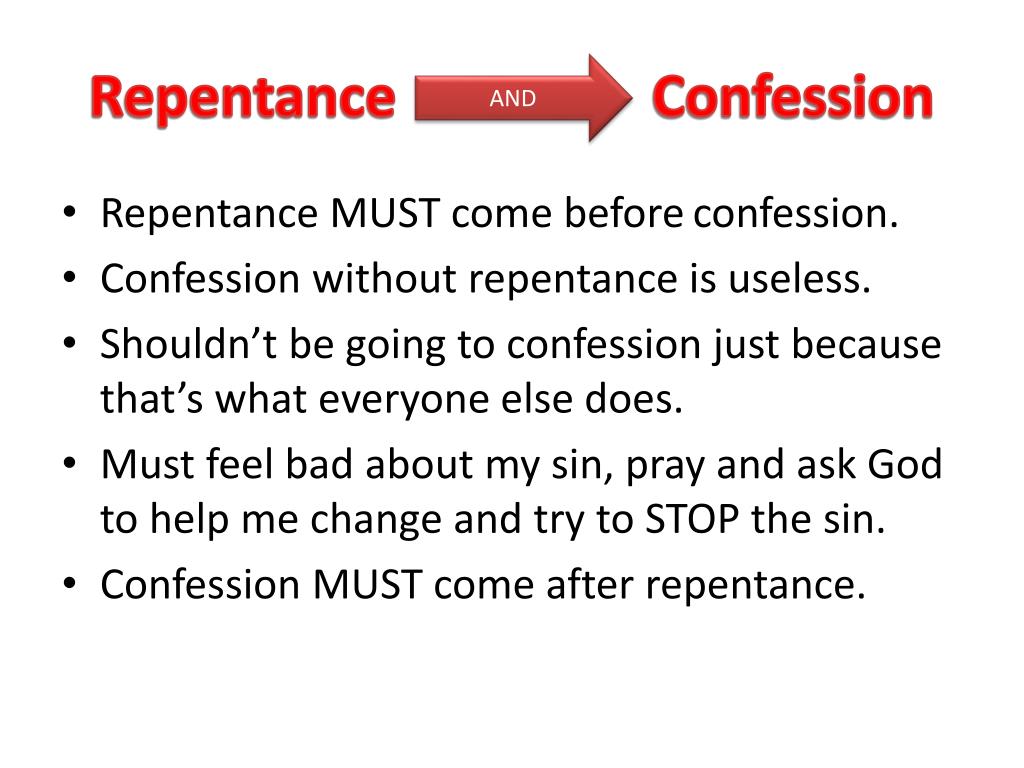 Can I Take Back My Confession PPT - Repentance and Confession PowerPoint Presentation, free download