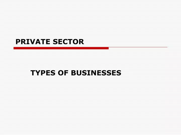private sector n.