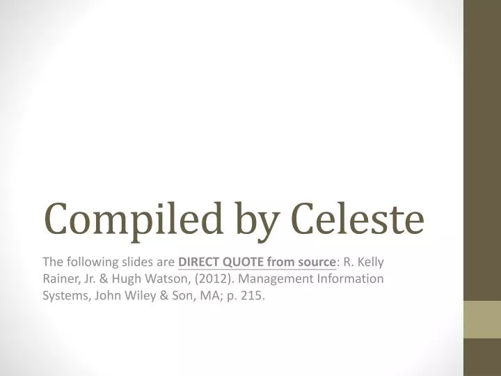 compiled by celeste n.