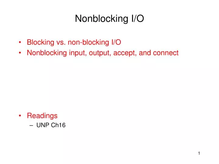PPT - Nonblocking I/O PowerPoint Presentation, free download - ID ...