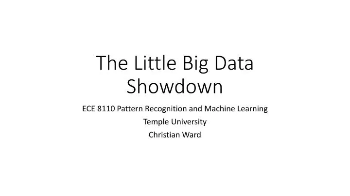 the little big data showdown n.