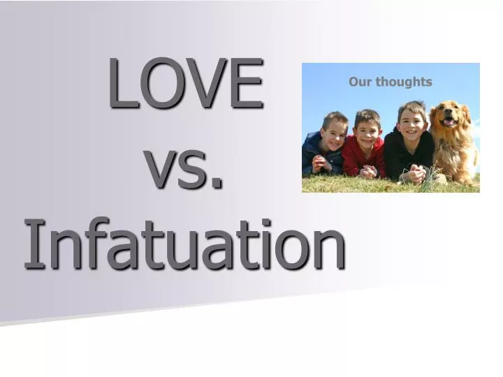 love vs infatuation n.