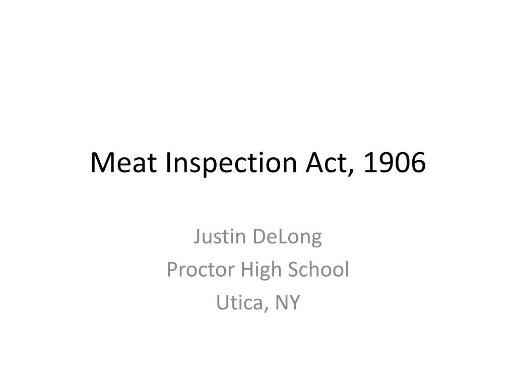 inspection act 1906