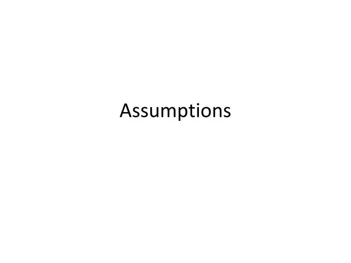 assumptions n.
