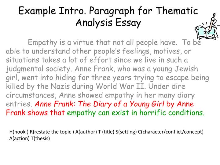 thematic analysis essay