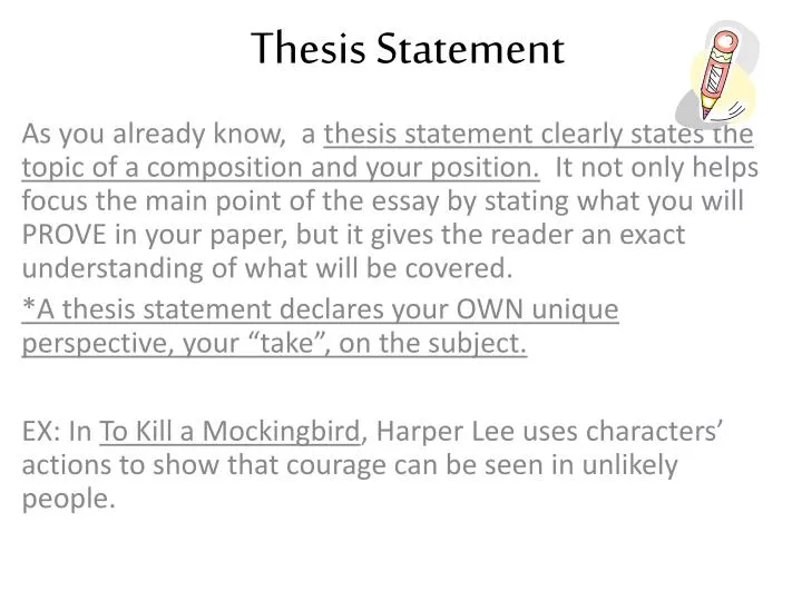 PPT - Thesis Statement PowerPoint Presentation, free download - ID:2470947