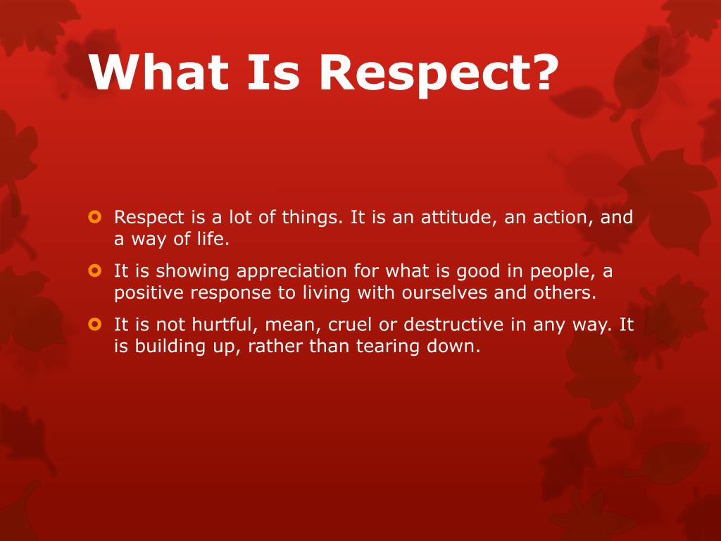 presentation on respect
