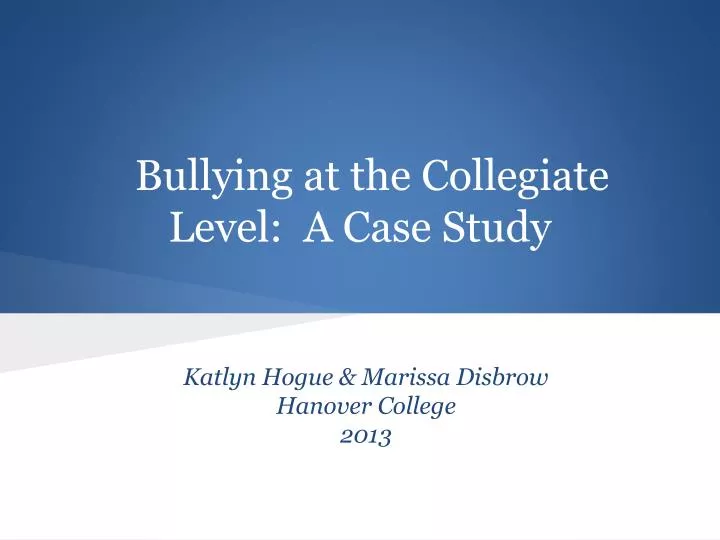 bullying case study for students