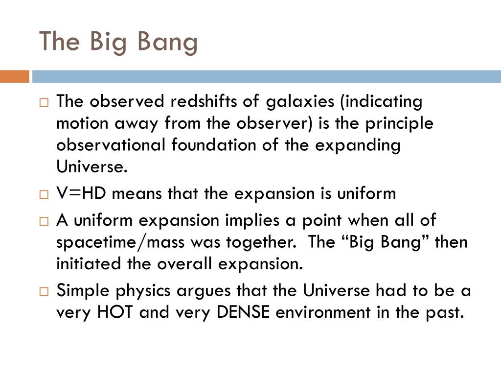 PPT - Implications Of The Uniform Expanding Universe PowerPoint ...