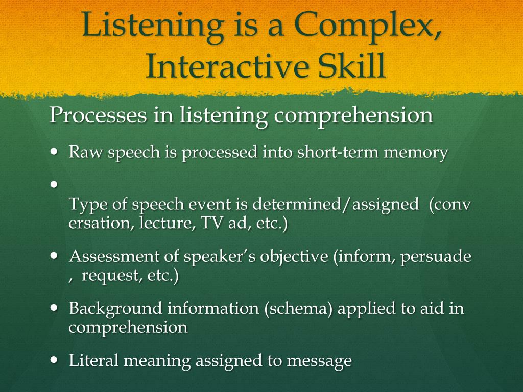 Процесс аудирования. Listening is. Techniques of teaching Listening skills. Listening process. Interactive Listening.
