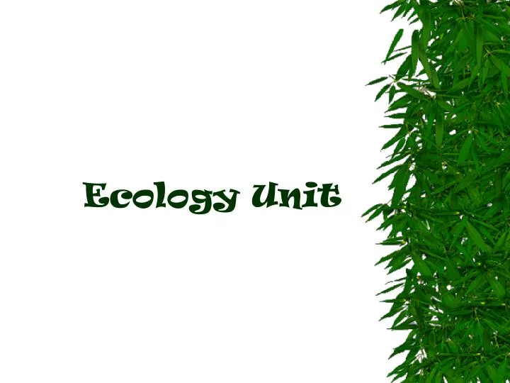 ecology unit n.