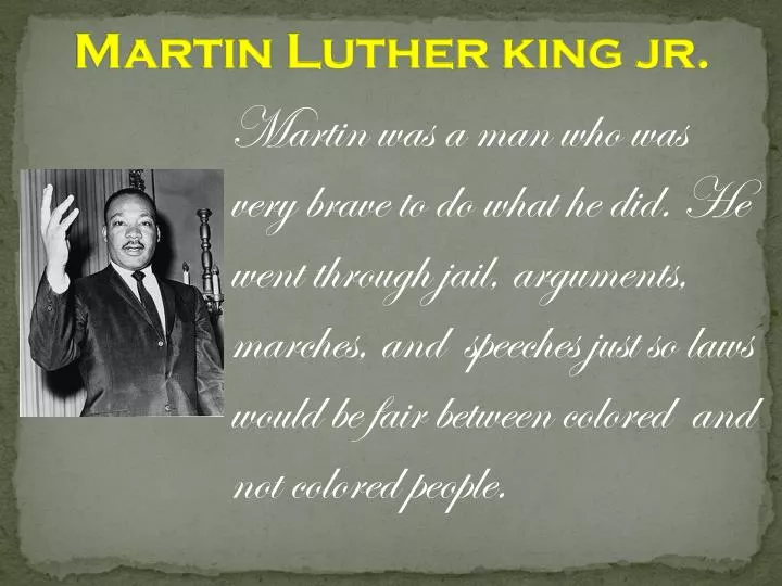 PPT - Martin Luther king jr. PowerPoint Presentation, free download