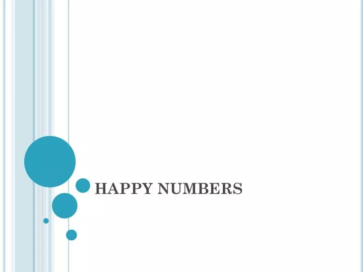 happy numbers happy numbers